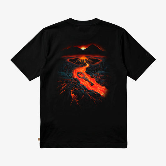 Camiseta Oversized AXCESS Lowres Lava - Preta