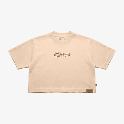Cropped Oversized AXCESS Acid Key - Bege