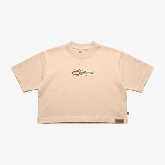 Cropped Oversized AXCESS Acid Key - Bege